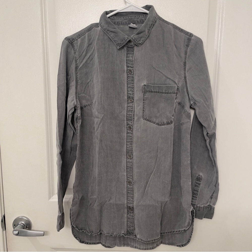 Gray Button-Up Shirt